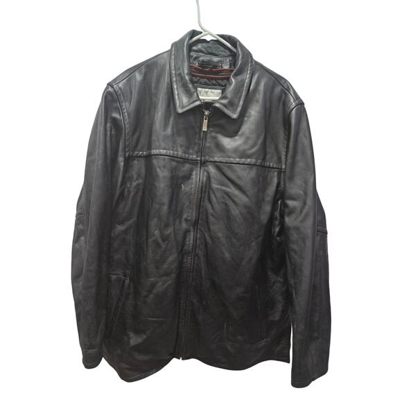 Vintage Wilsons M. Julian Leather Men's Jacket XL Thinsulate Insulation Black - Picture 1 of 16